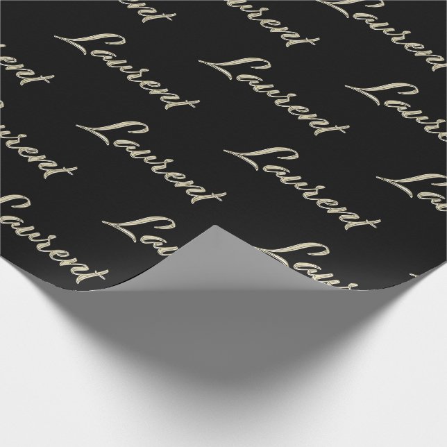 Laurent Vorname Name edles Geschenkpapier Papier (Ecke)