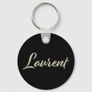 Laurent whitegold Button Name Schlüsselanhänger