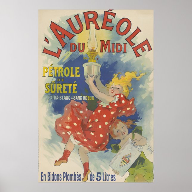 L'Aureole du Midi - Jules Cheret Vintage French Poster (Vorne)