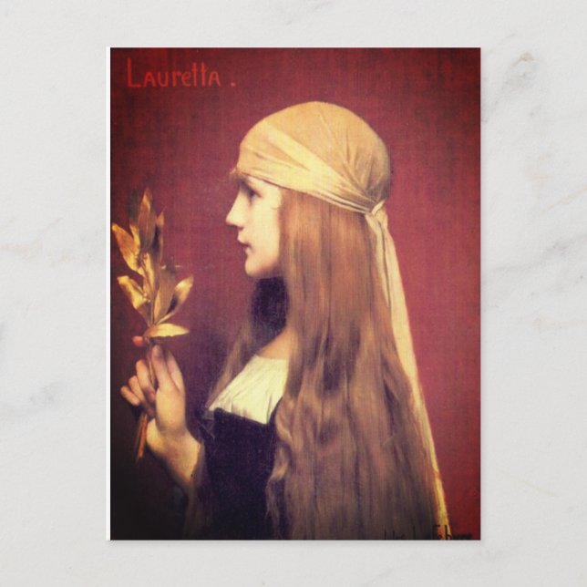 Lauretta (aus dem Decameron) Postkarte (Vorderseite)