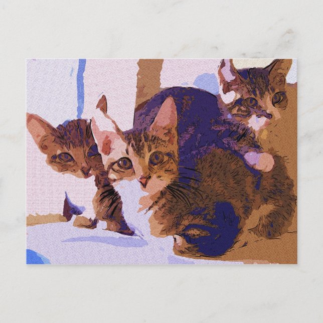 Laurie, Larry u. Louie Ankündigungspostkarte (Vorderseite)