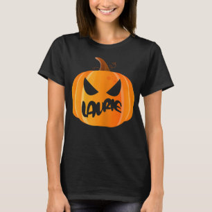 Laurie Name Custom Pumpkin Personalisiert Hallowee T-Shirt