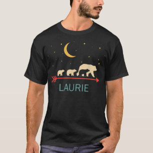 Laurie Name Geschenk Personalisierten Mama Bär mit T-Shirt