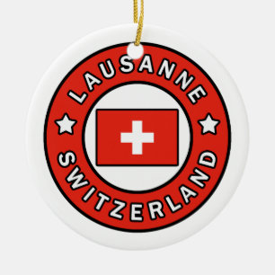 Lausanne die Schweiz Keramik Ornament