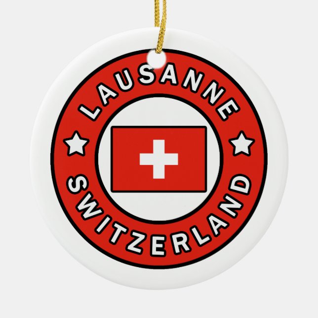 Lausanne die Schweiz Keramik Ornament (Vorne)