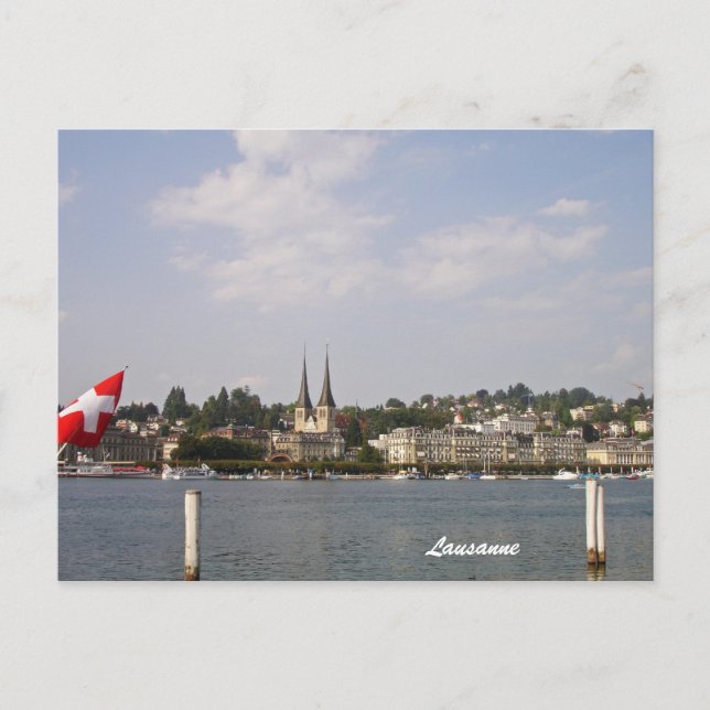 Lausanne-Genfer See Postkarte (Vorderseite)