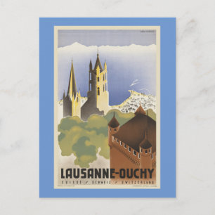 Lausanne Ouchy Schweiz Vintages Europa Postkarte
