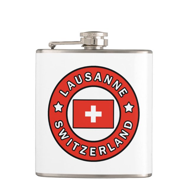 Lausanne Schweiz Flachmann (Vorderseite)