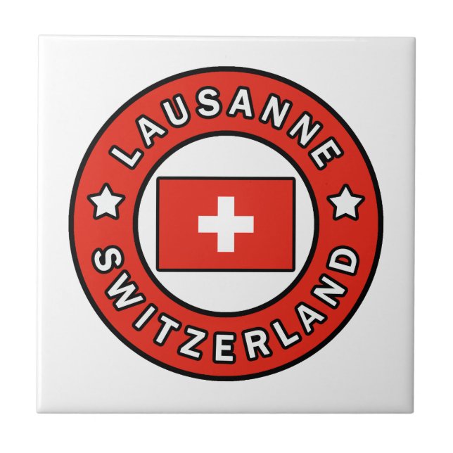 Lausanne Schweiz Fliese (Vorderseite)