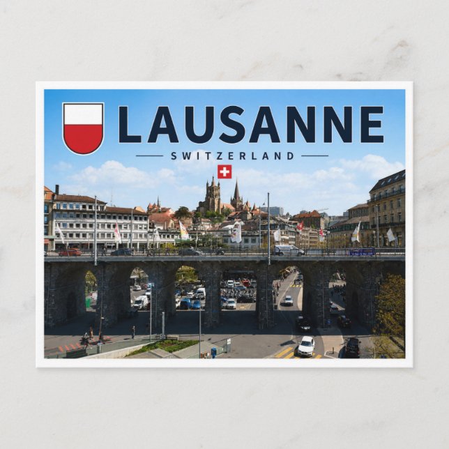 Lausanne - Schweiz Postkarte (Vorderseite)