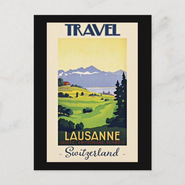 Lausanne, Schweiz Postkarte (Vorderseite)