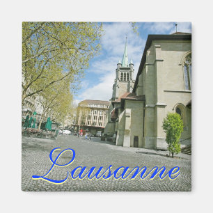 Lausanne, Schweiz Square Magnet