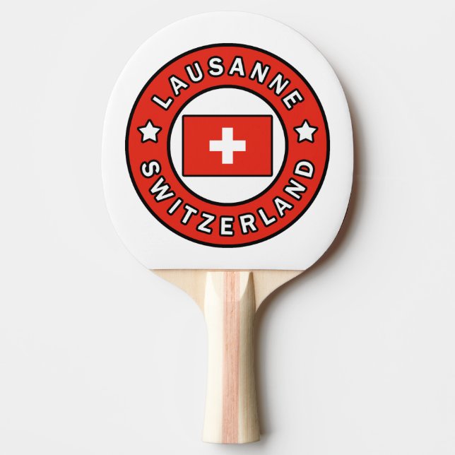 Lausanne Schweiz Tischtennis Schläger (Vorderseite)