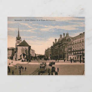 Lausanne, Schweiz, View, 1914 Vintag Postkarte