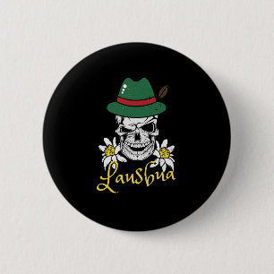 Lausbua Bavaria Skull Bayrische Kostüme Button