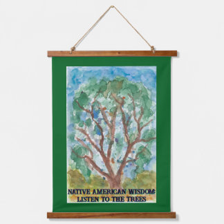 Lauschen Sie den Bäumen Wandteppich Mit Holzrahmen