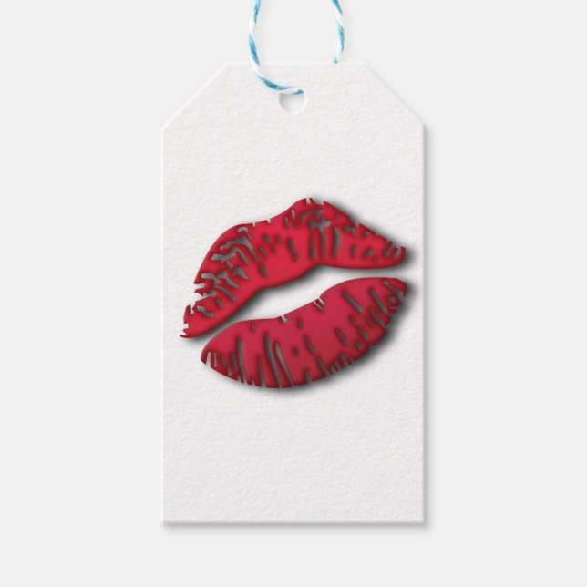 Lauschige Lippen Geschenkanhänger (Vorderseite)