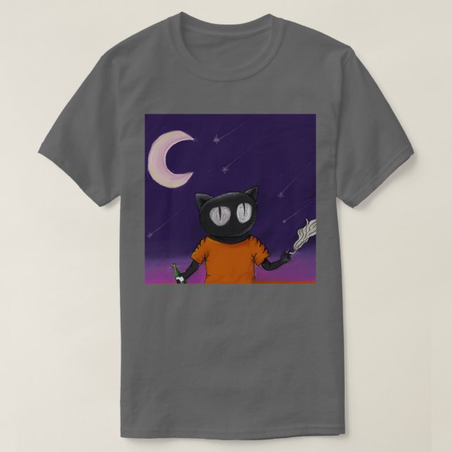 LAUSEN SIE DAS inspirierte CAT-Kunstwerk T-Shirt (Design vorne)