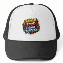 Laut geboren Rock-Musik-Graffiti-Grafik-Truckerhut