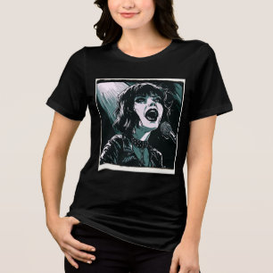 Laut herausschreien Punk-Rocker Retro Vintage-Stil Tri-Blend Shirt