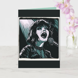 Laut herausschreien Punk Rocker Retro Vintage Türk Karte