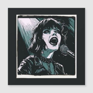 Laut herausschreien Punk Rocker Retro Vintage Türk Magnetkarte