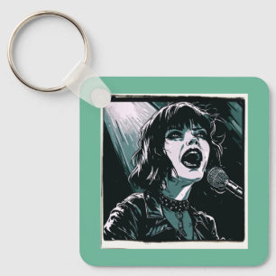 Laut herausschreien Punk Rocker Retro Vintage Türk Schlüsselanhänger