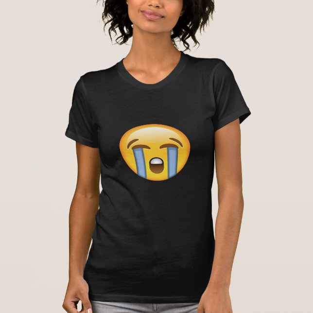 Laut schreiendes Gesicht Emoji T-Shirt (Vorderseite)