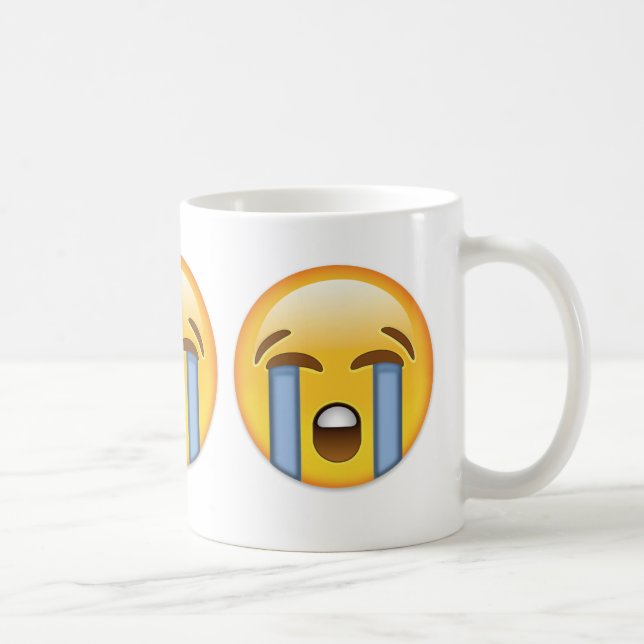 Laut schreiendes Gesicht Emoji Tasse (Rechts)