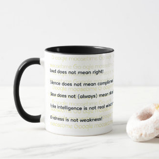 Laut, Stille, Langsam, Falsch, Freundlichkeit Tasse