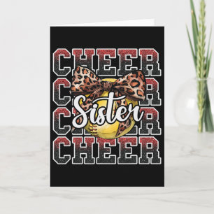 Laut Stolz Sport Weich Cheer Schwester Leopard Bog Karte