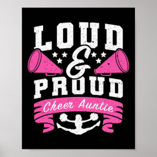Laut und stolz jubeln Tante stolz Cheerleading Tan Poster