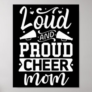 Laut und stolz jubelnde Mutter Cheerleaderin Poster