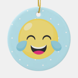 Laute Emoji Punkte heraus lachen Keramik Ornament