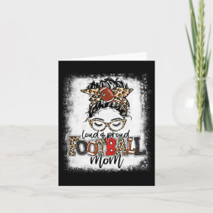 Laute und stolze Mama hat Leopard Football geblase Karte