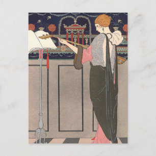 LautenSpieler von George Barbier Postkarte