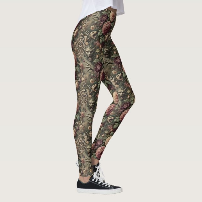 Lauter als Blooms - gotisch Viktorianisch Leggings (Rechts)