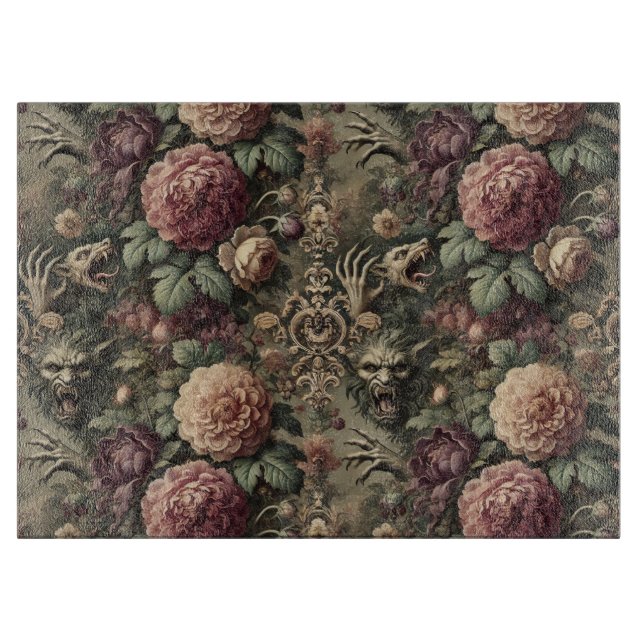 Lauter als Blooms - gotisch Viktorianisch Schneidebrett (Vorderseite)