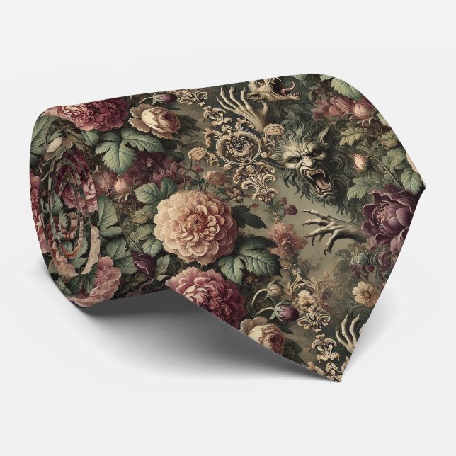 Lauter als Blooms - Viktorianischer gotischer Plat Krawatte (Gerollt)