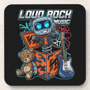 Lauter Rockmusik-Roboter Getränkeuntersetzer