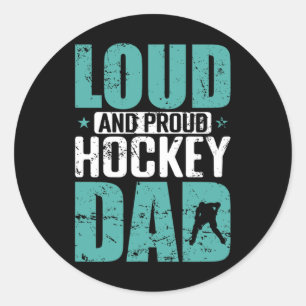 Lauter stolzer Hockey-Vater Sport Vater Eishockey Runder Aufkleber