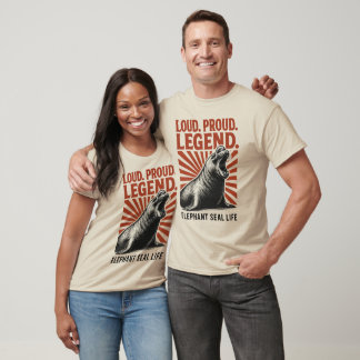 Lauter stolzer Legende-Elefantensiegel-Kunst T-Shirt