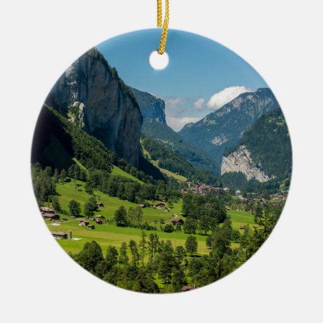 Lauterbrunnen - Bernese Alpen - die Schweiz Keramikornament (Vorne)
