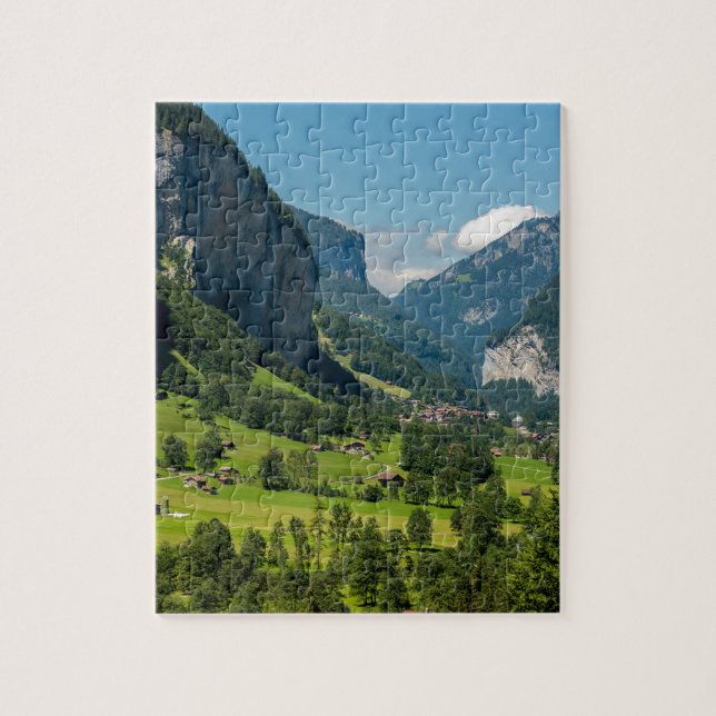 Lauterbrunnen - Bernese Alpen - die Schweiz Puzzle (Vertikal)