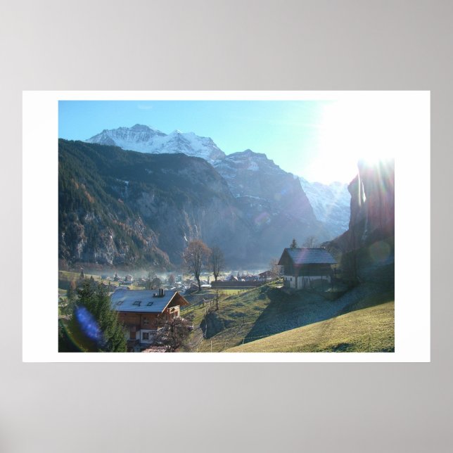 Lauterbrunnen Fog Poster (Vorne)