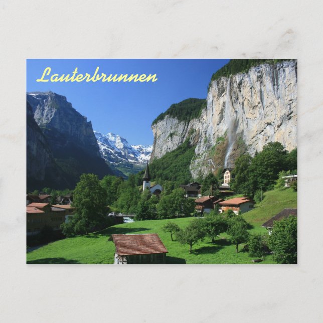 Lauterbrunnen, Schweiz Postkarte (Vorderseite)
