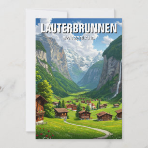 Lauterbrunnen Schweiz Reisen Feiertagskarte