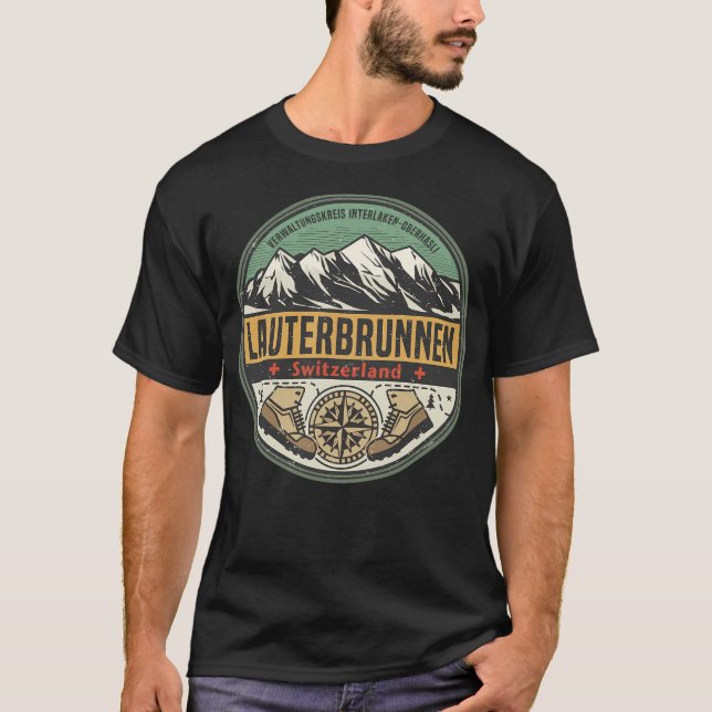 Lauterbrunnen Schweiz T-Shirt (Vorderseite)
