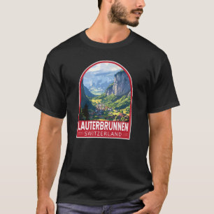 Lauterbrunnen Schweiz Tourismus Vintag T-Shirt
