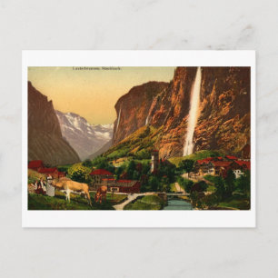 Lauterbrunnen Staubbach Wasserfall Schweiz Postkarte